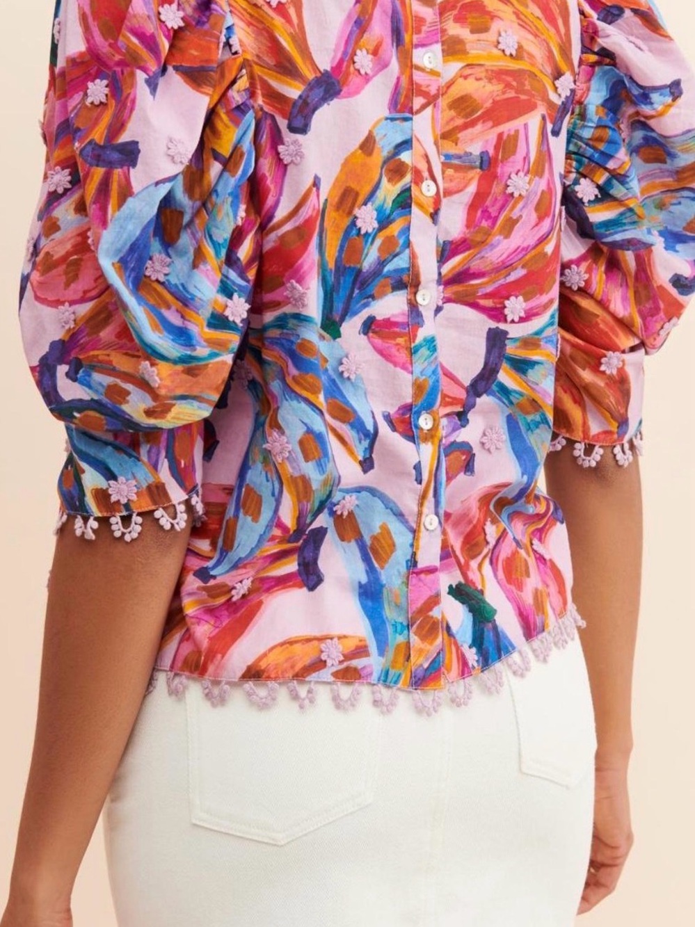 Farm Rio colored-bananas blouse